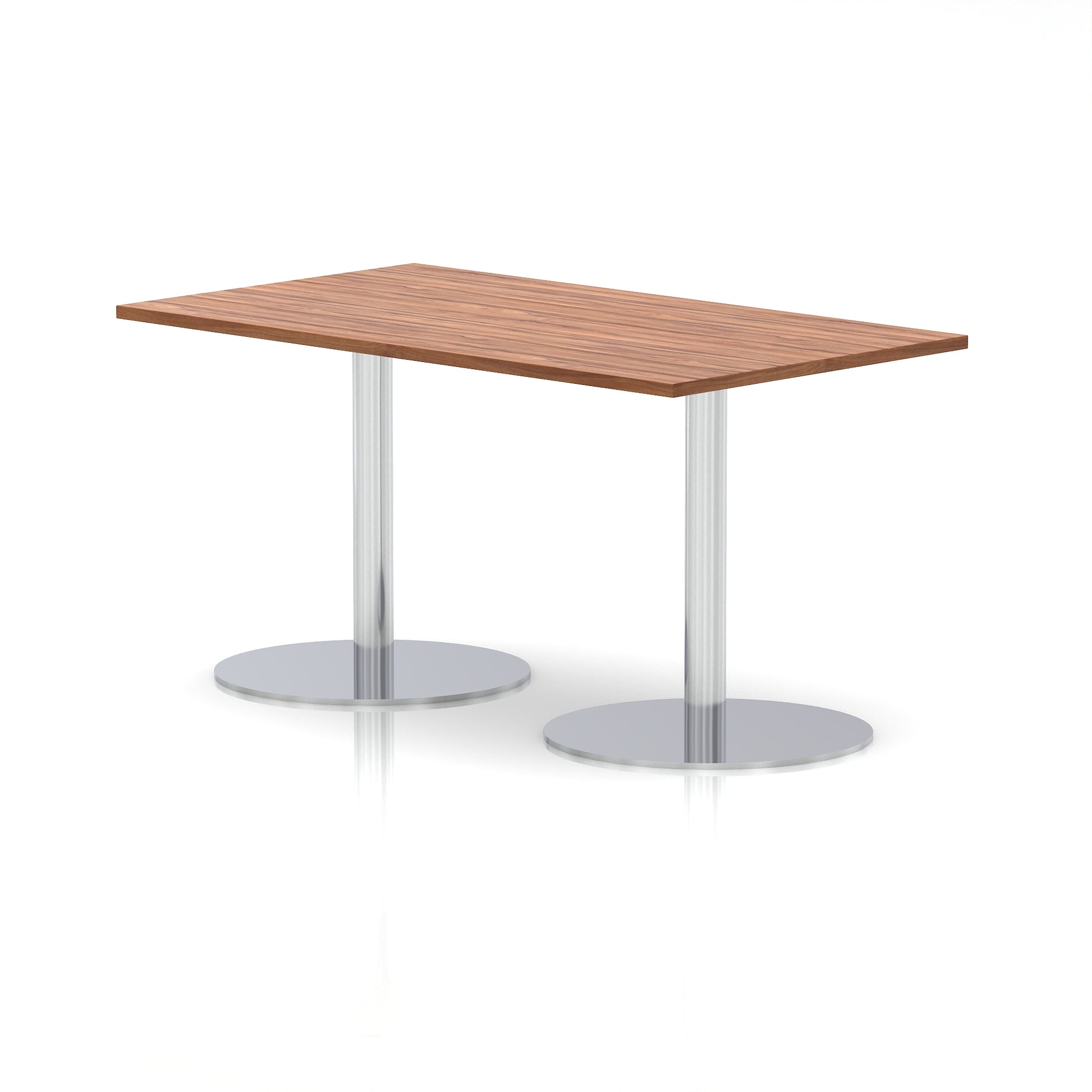 Italia Rectangular Poseur Table Silver Leg