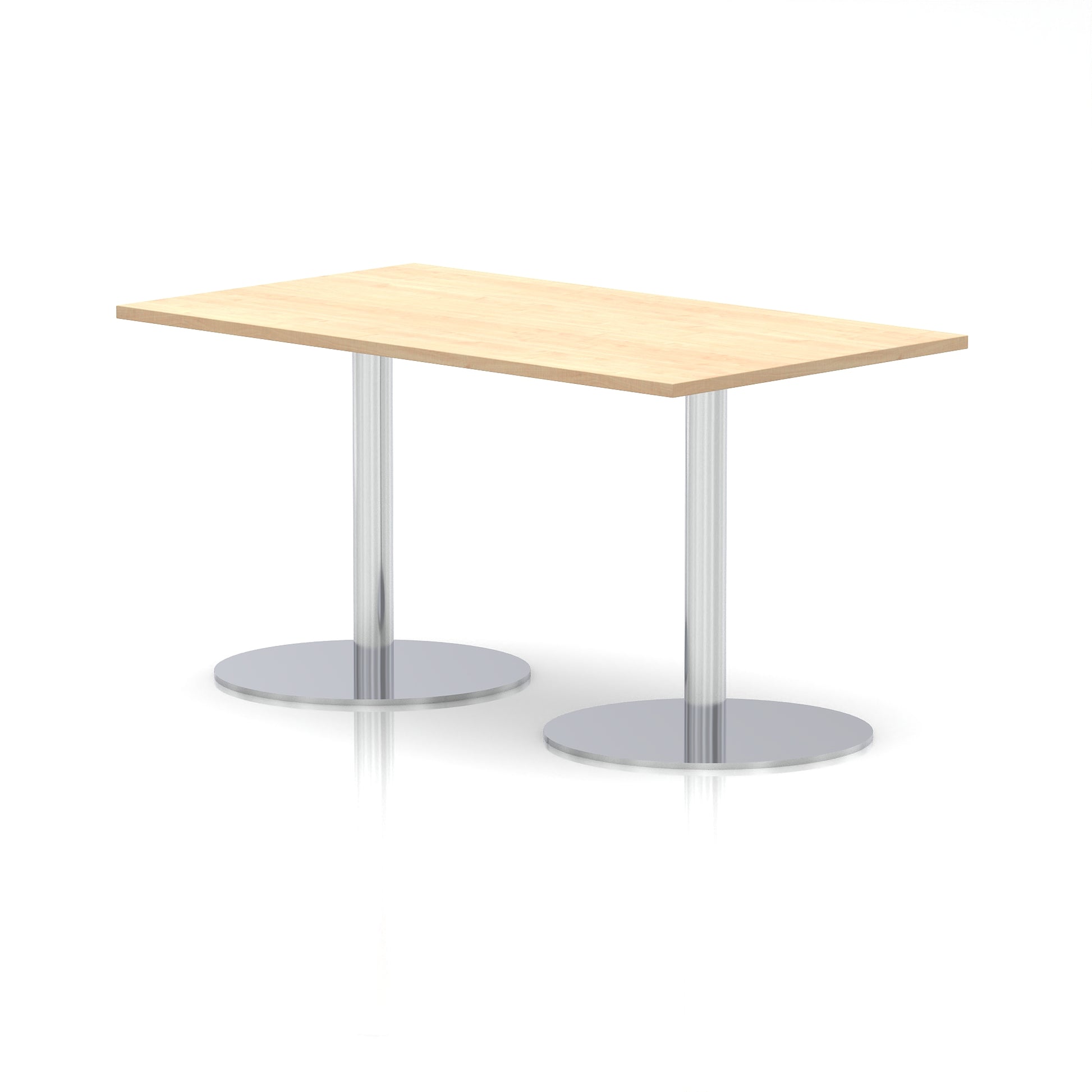 Italia Rectangular Poseur Table Silver Leg