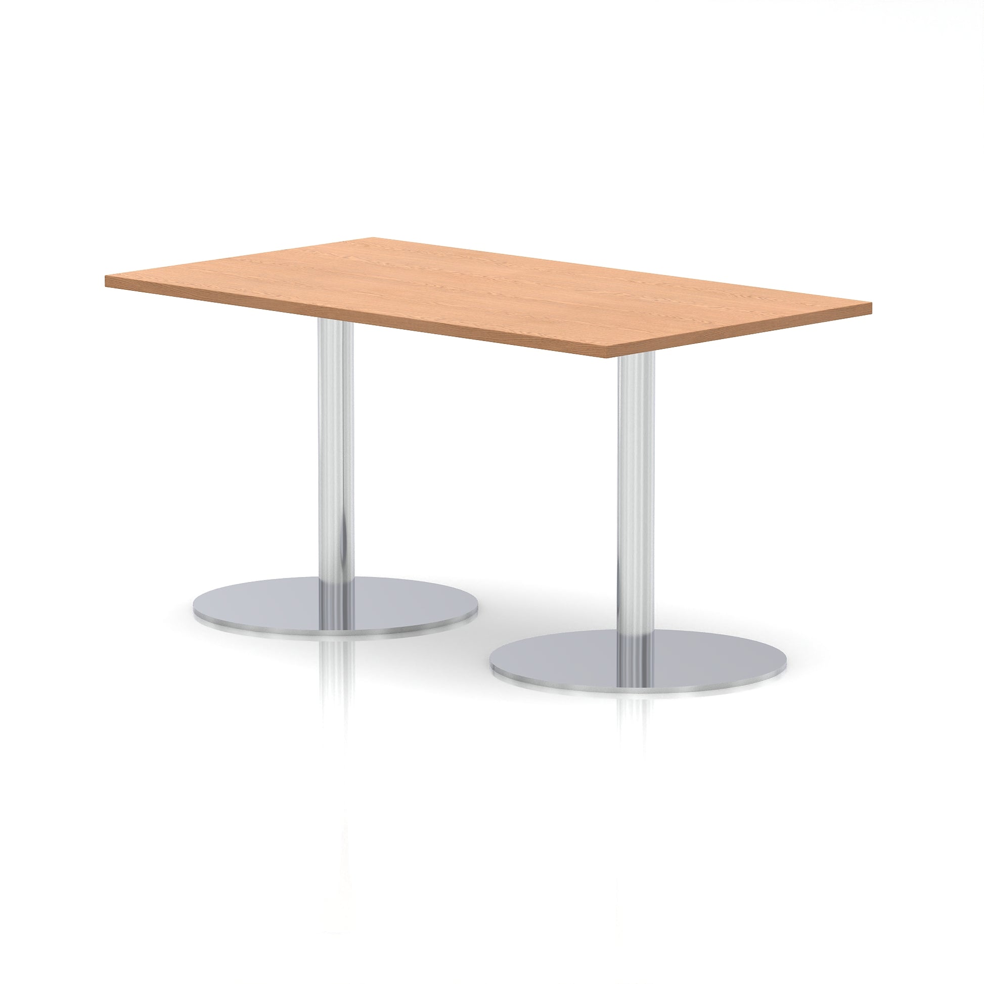 Italia Rectangular Poseur Table Silver Leg