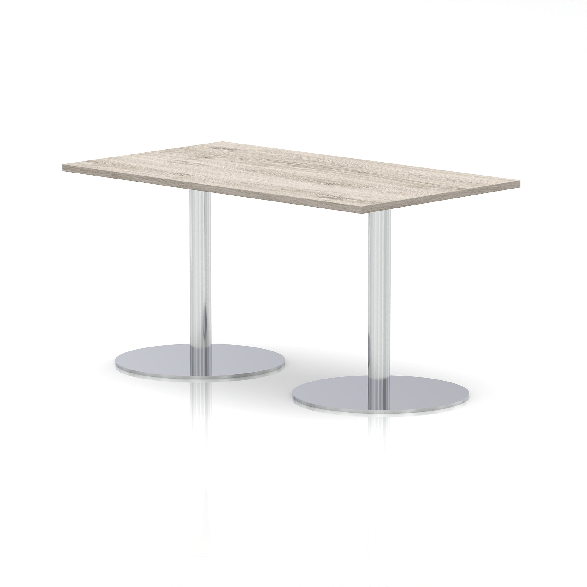 Italia Rectangular Poseur Table Silver Leg