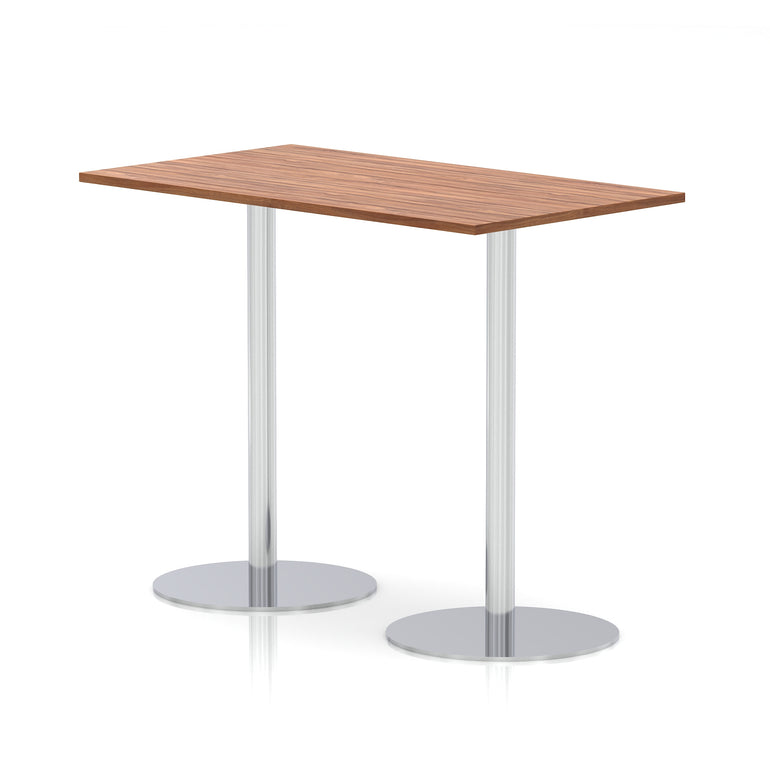 Italia Rectangular Poseur Table Silver Leg