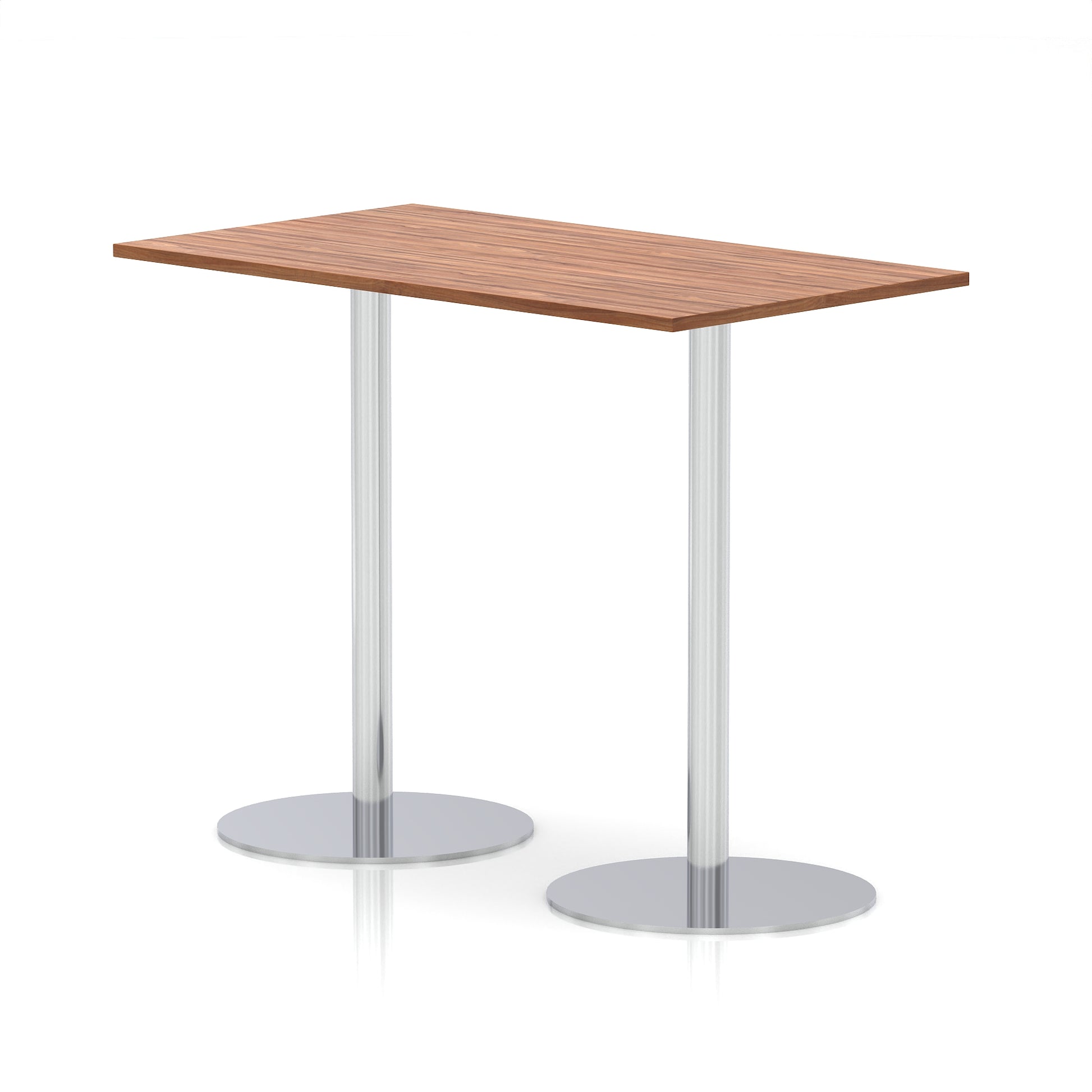 Italia Rectangular Poseur Table Silver Leg