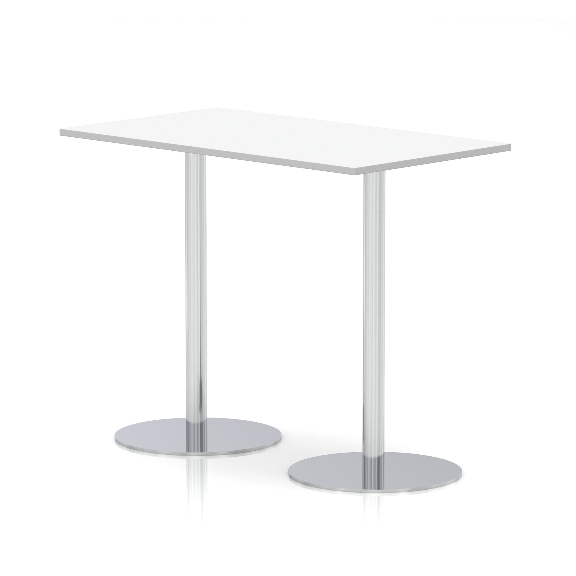 Italia Rectangular Poseur Table Silver Leg