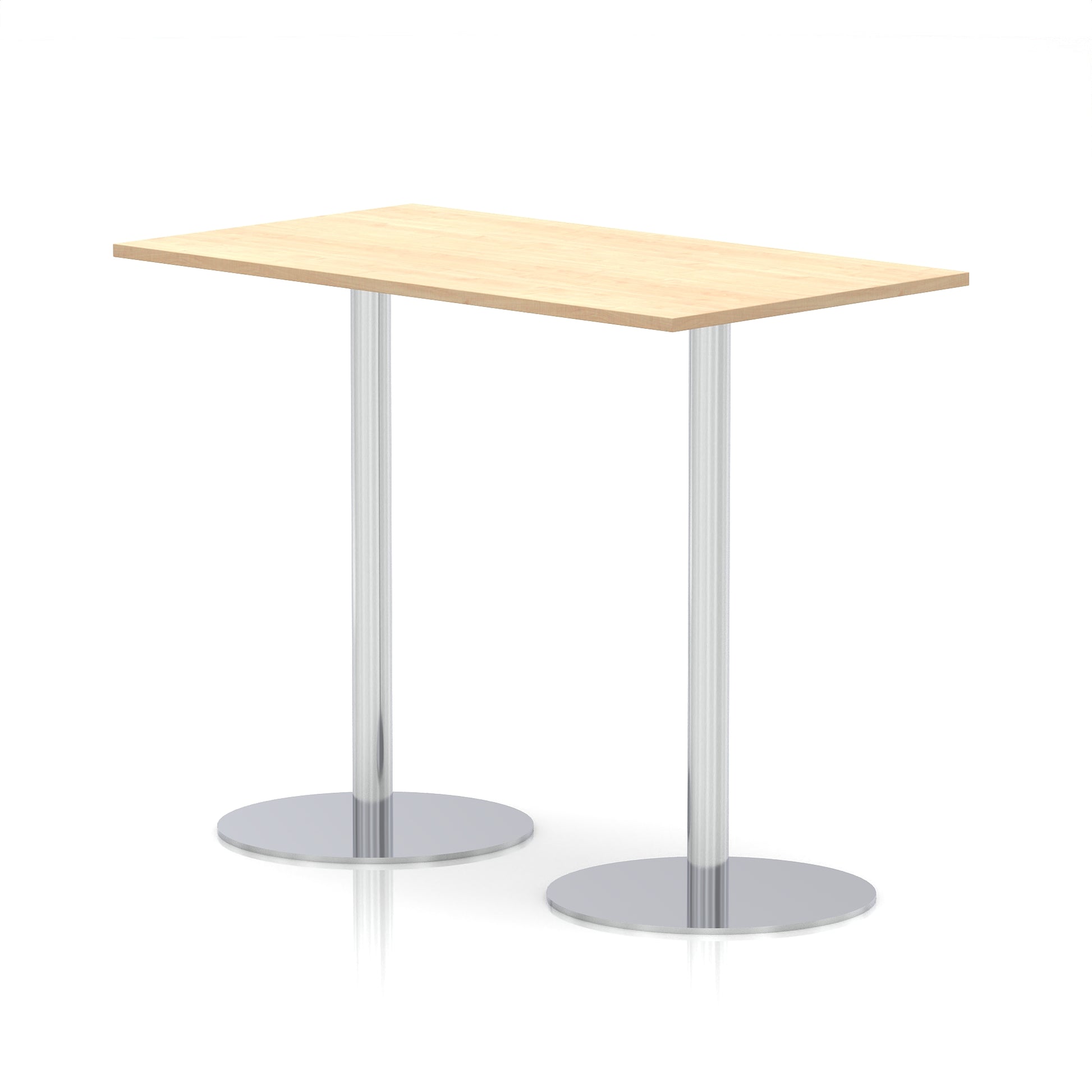 Italia Rectangular Poseur Table Silver Leg