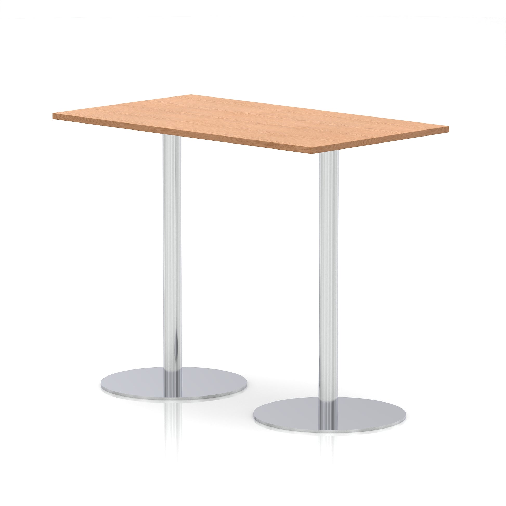 Italia Rectangular Poseur Table Silver Leg