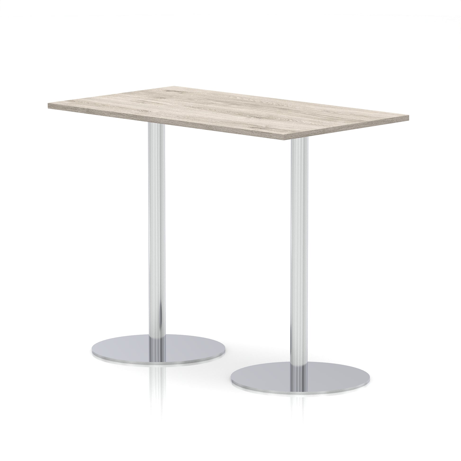 Italia Rectangular Poseur Table Silver Leg