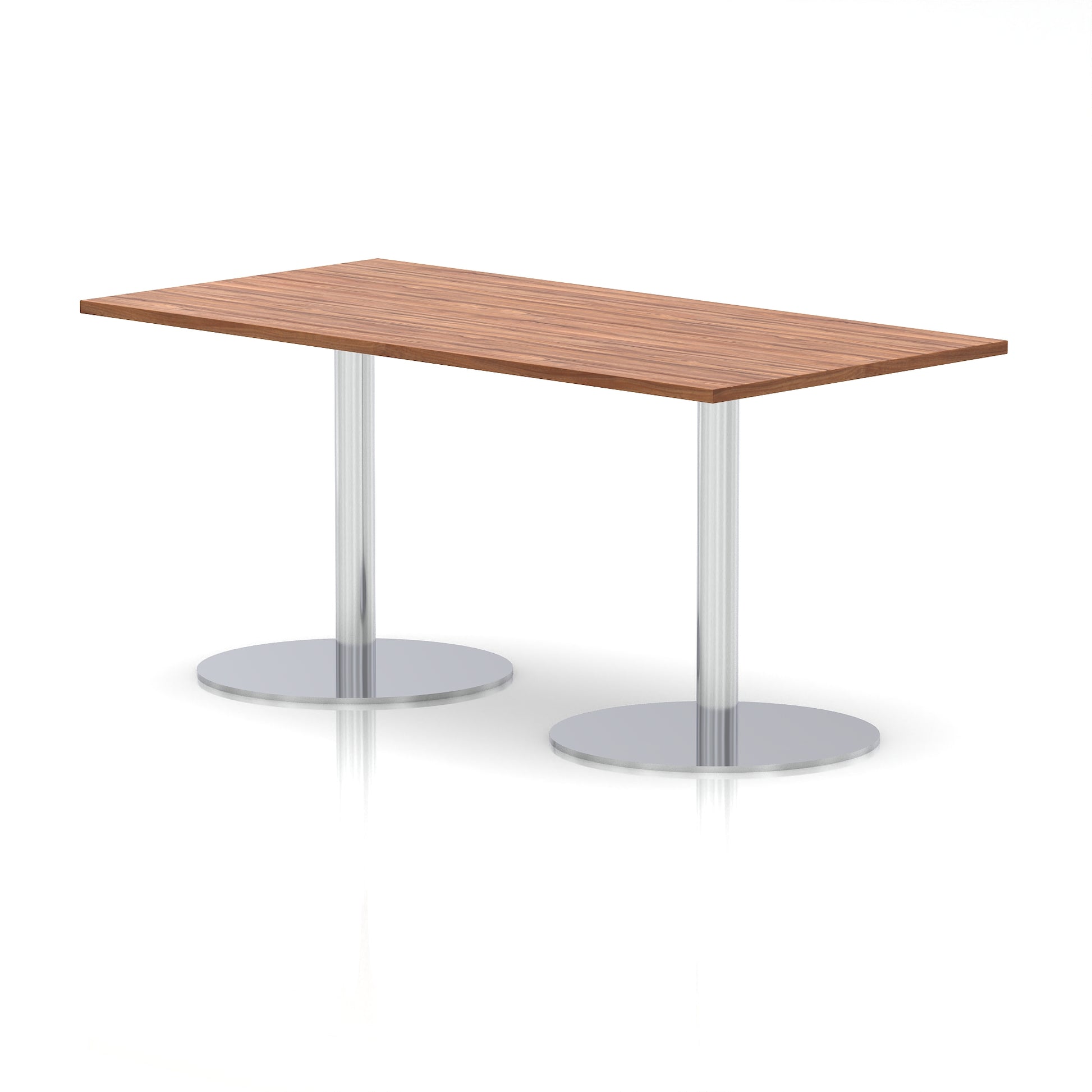 Italia Rectangular Poseur Table Silver Leg