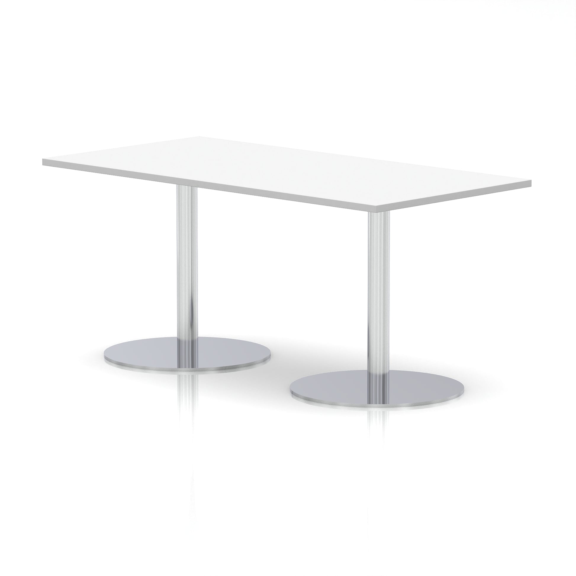 Italia Rectangular Poseur Table Silver Leg