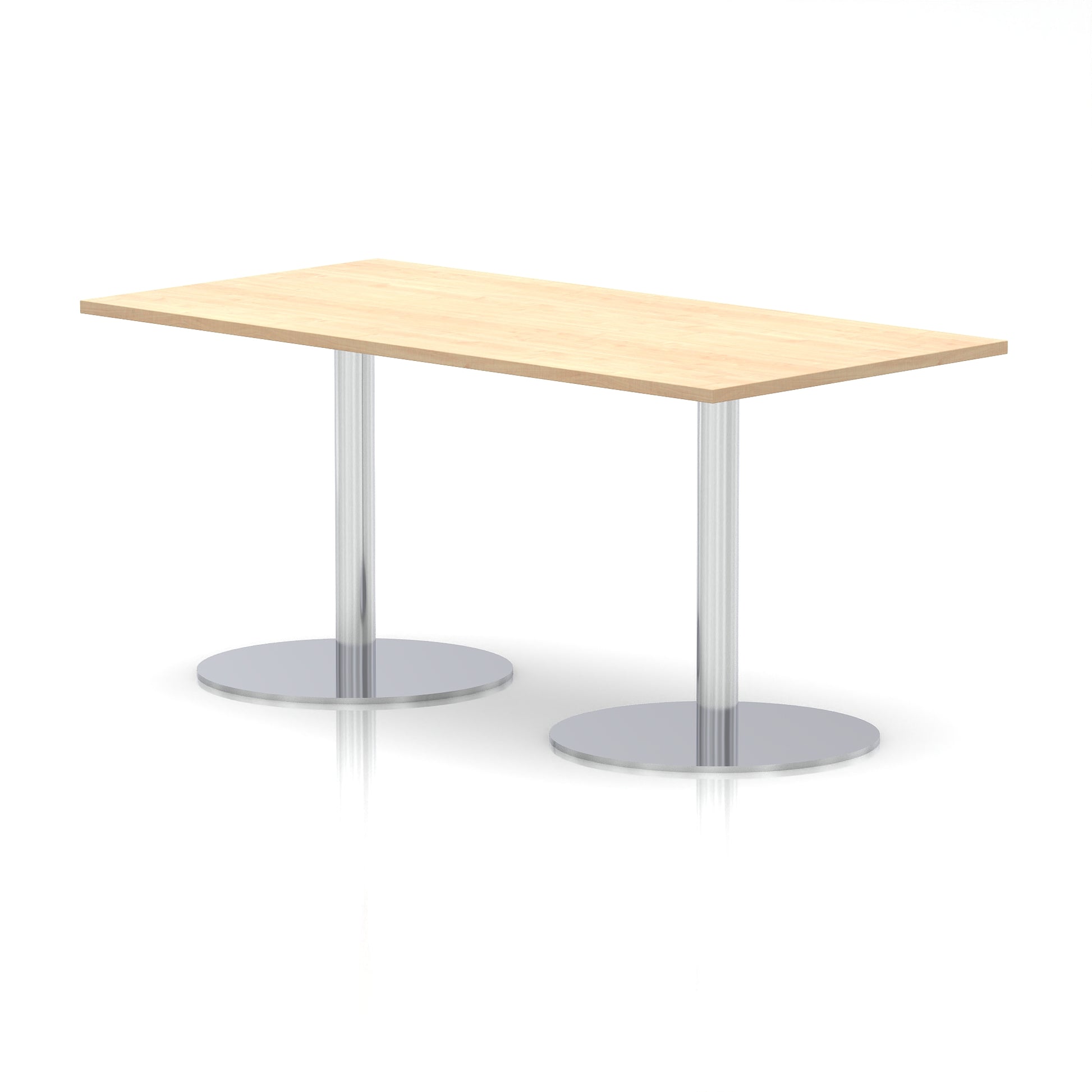 Italia Rectangular Poseur Table Silver Leg