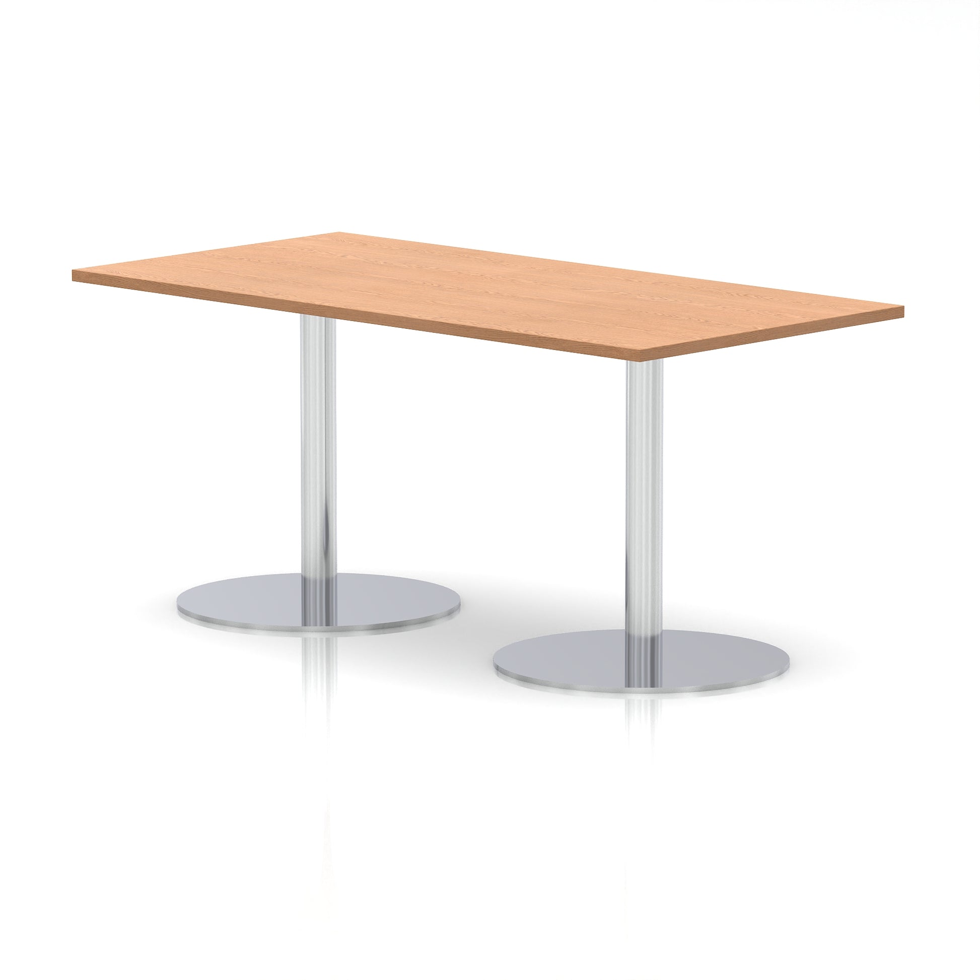 Italia Rectangular Poseur Table Silver Leg