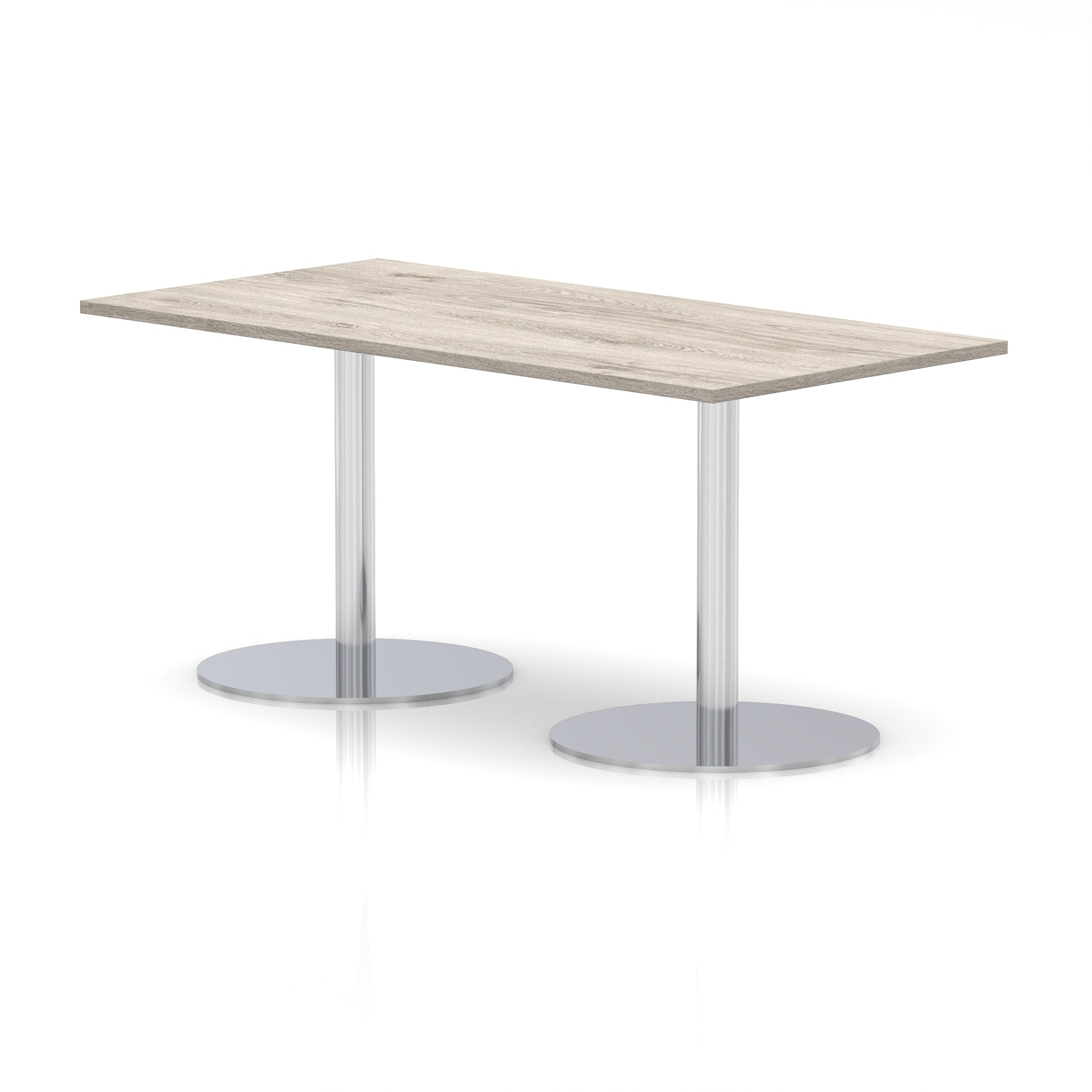 Italia Rectangular Poseur Table Silver Leg