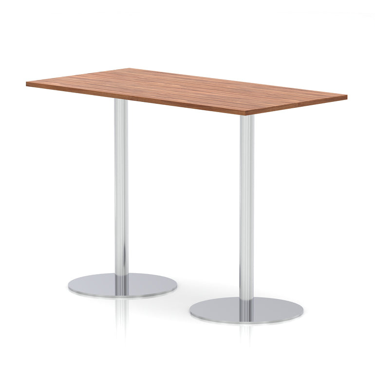 Italia Rectangular Poseur Table Silver Leg