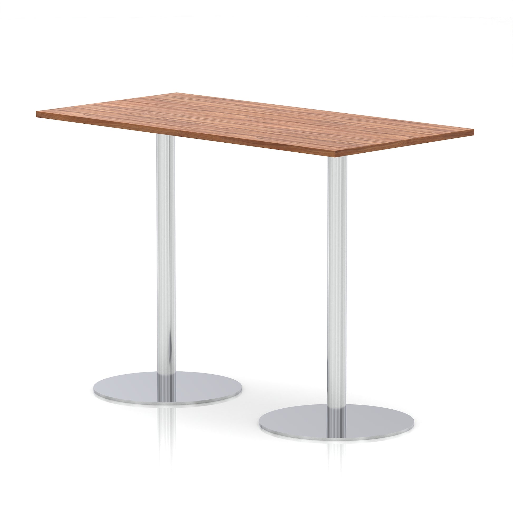 Italia Rectangular Poseur Table Silver Leg