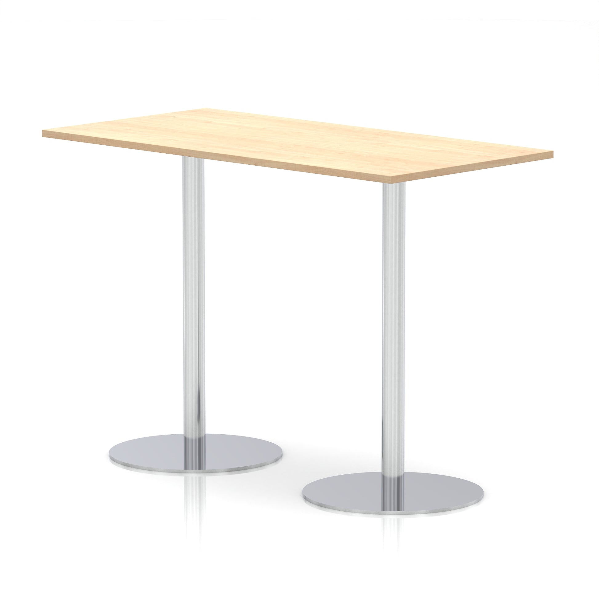 Italia Rectangular Poseur Table Silver Leg