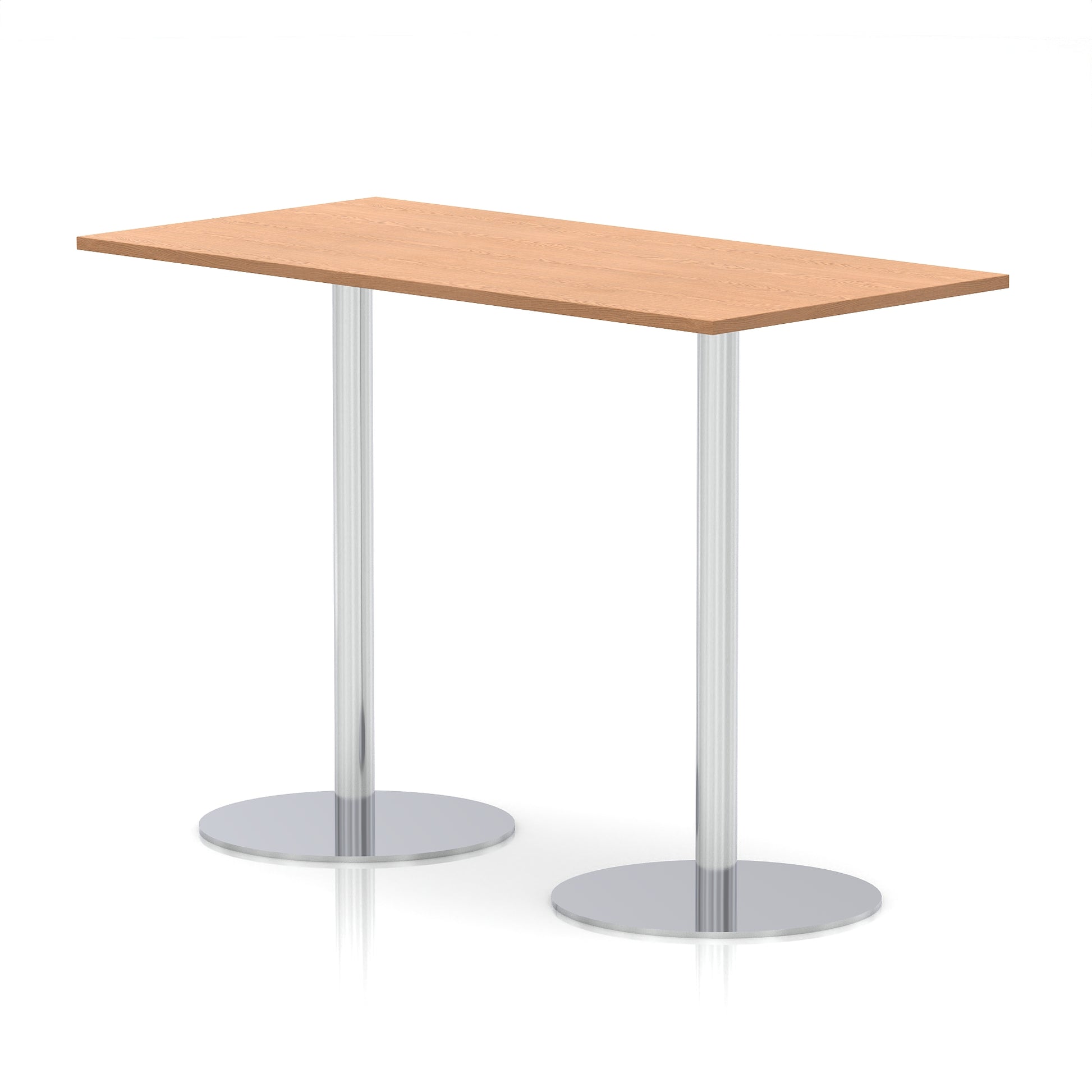 Italia Rectangular Poseur Table Silver Leg