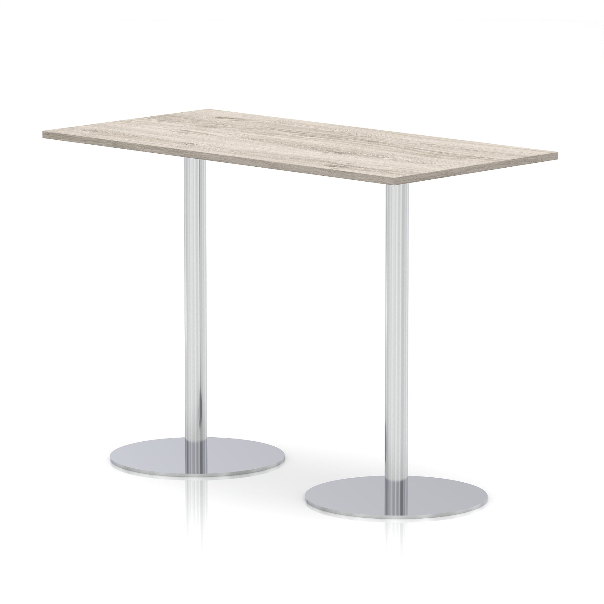 Italia Rectangular Poseur Table Silver Leg