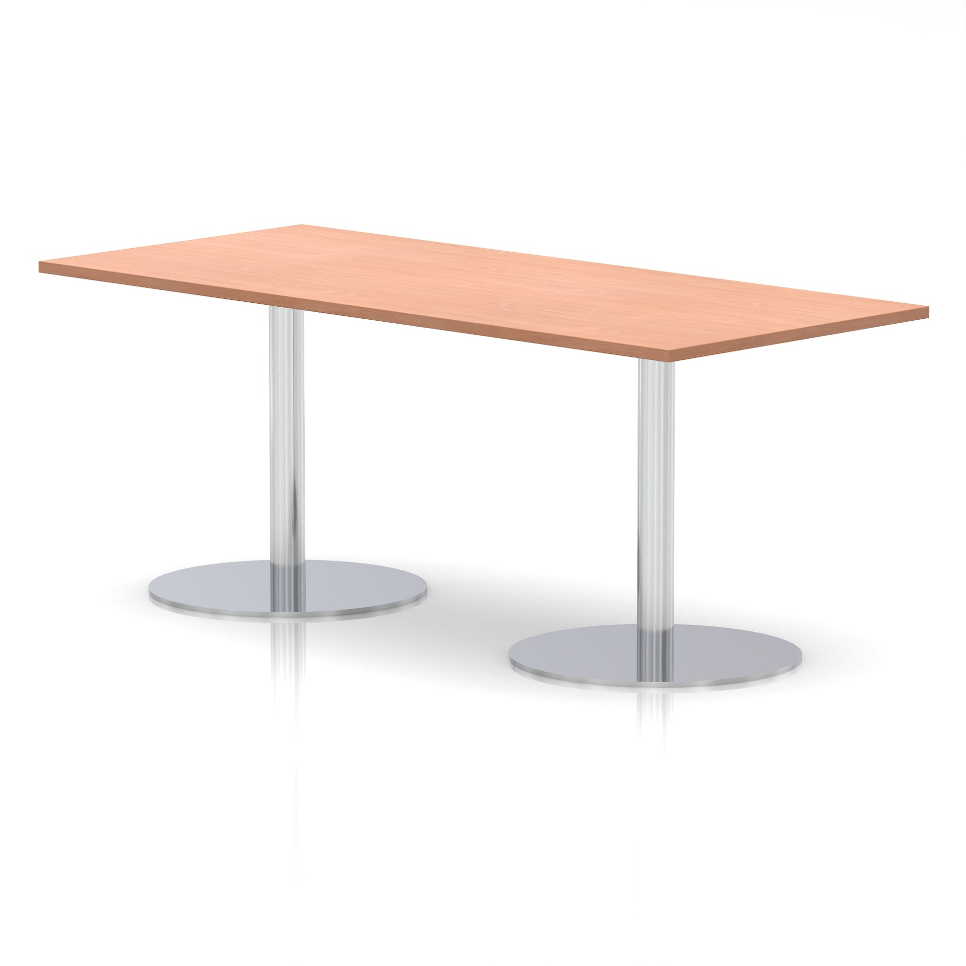 Italia Rectangular Poseur Table Silver Leg