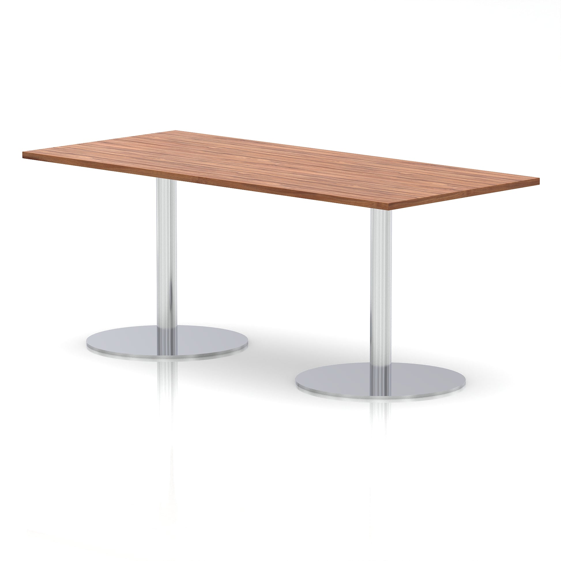 Italia Rectangular Poseur Table Silver Leg