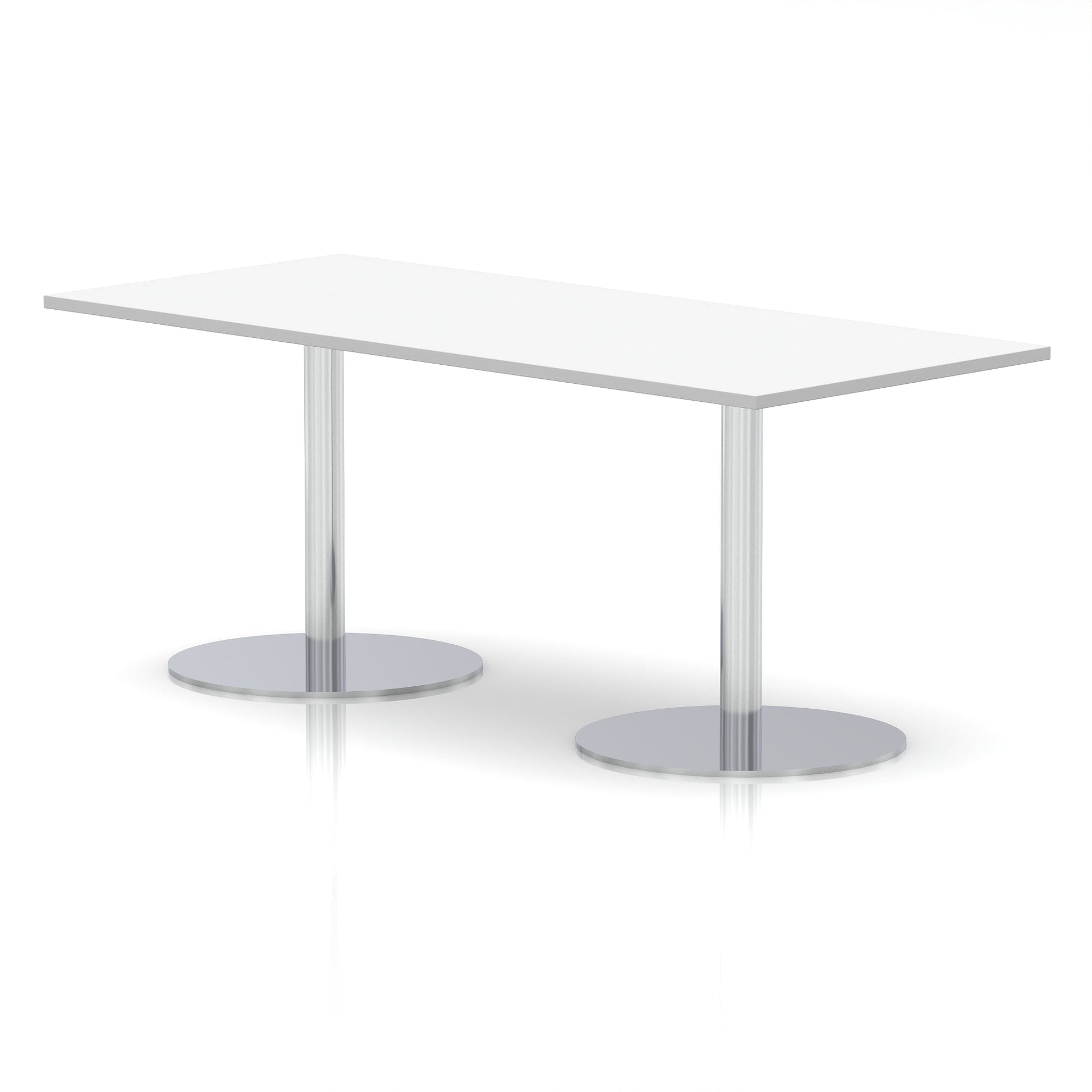 Italia Rectangular Poseur Table Silver Leg