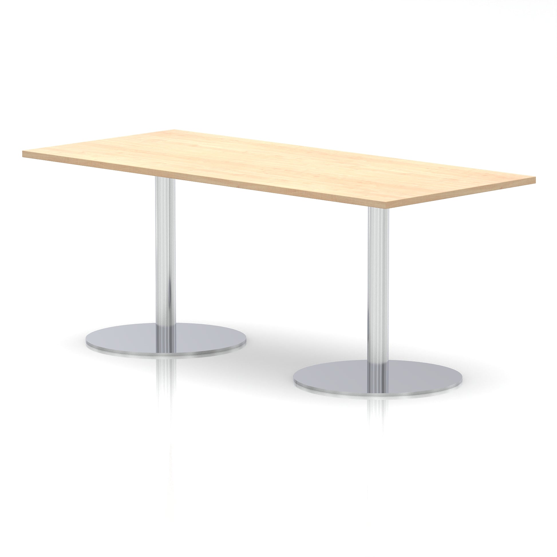 Italia Rectangular Poseur Table Silver Leg