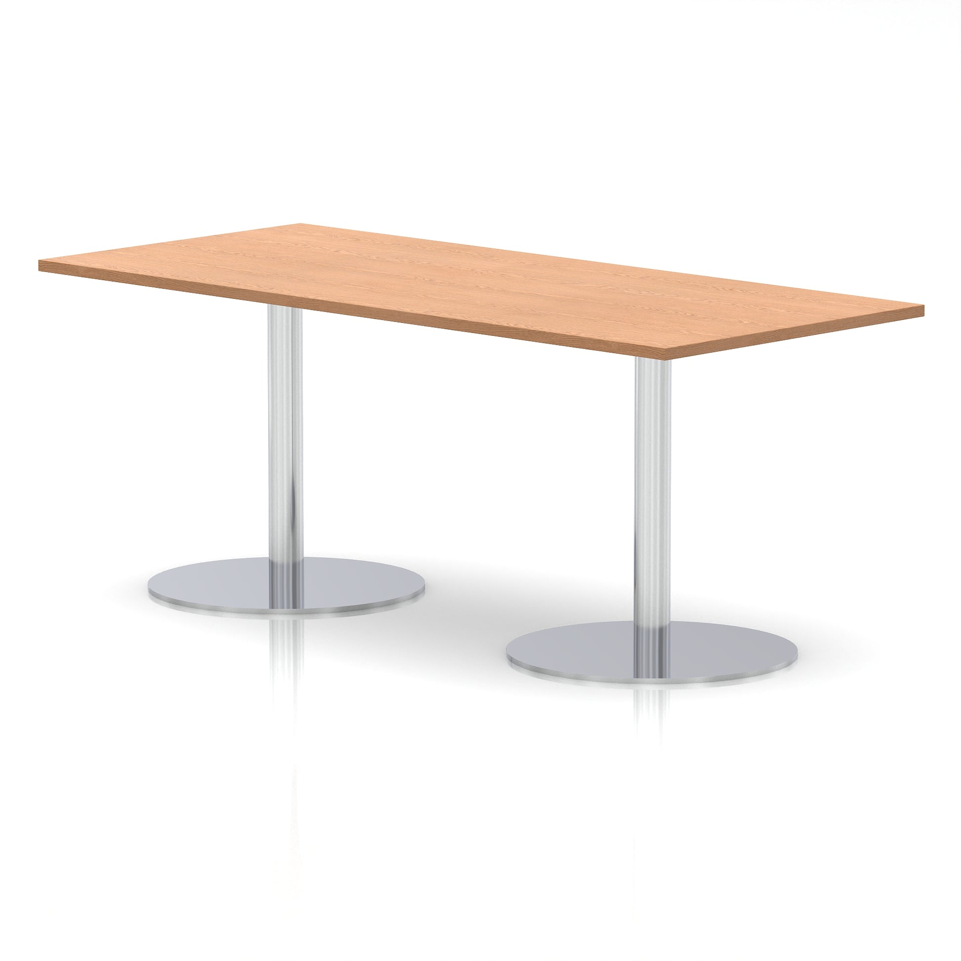 Italia Rectangular Poseur Table Silver Leg