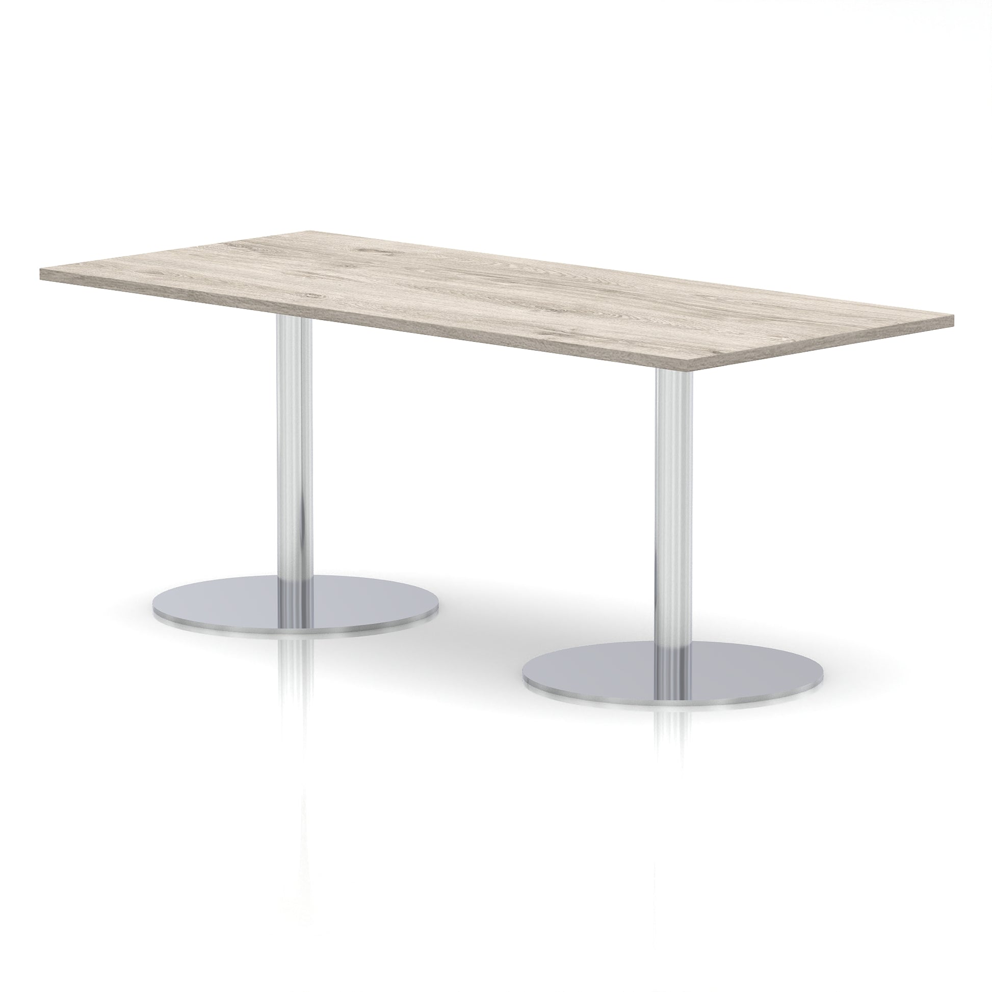 Italia Rectangular Poseur Table Silver Leg