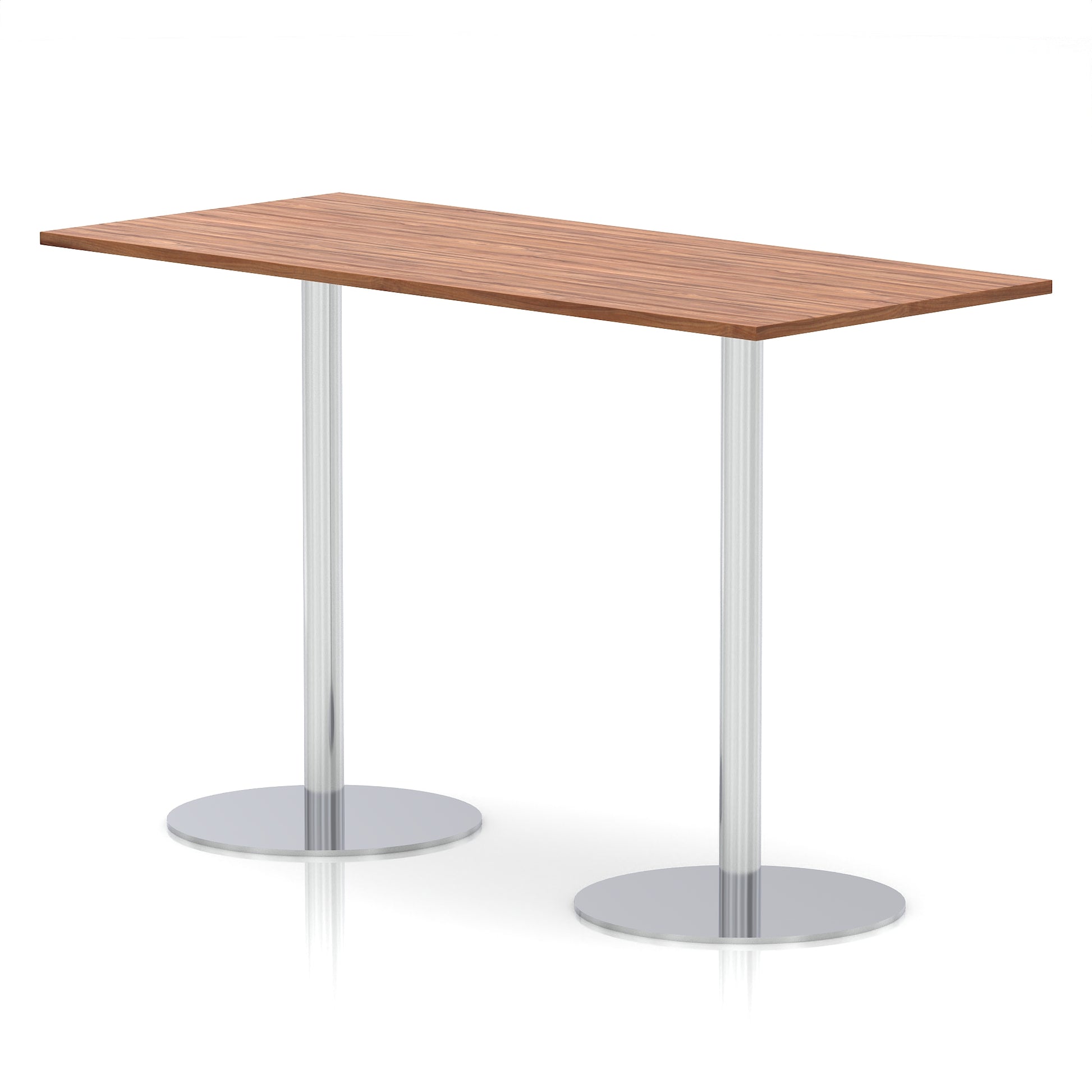 Italia Rectangular Poseur Table Silver Leg