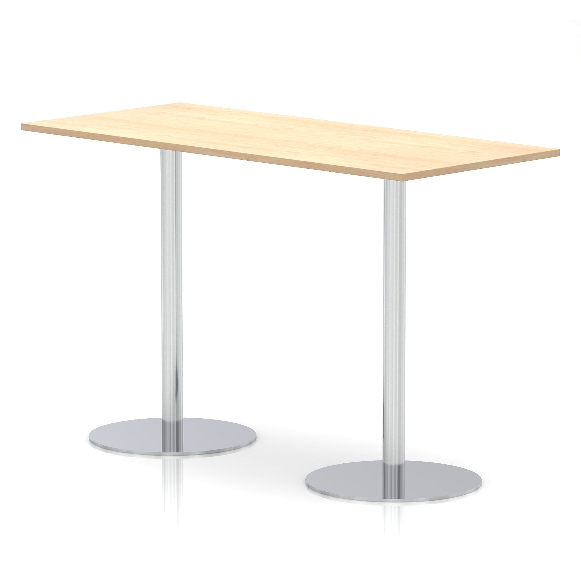 Italia Rectangular Poseur Table Silver Leg