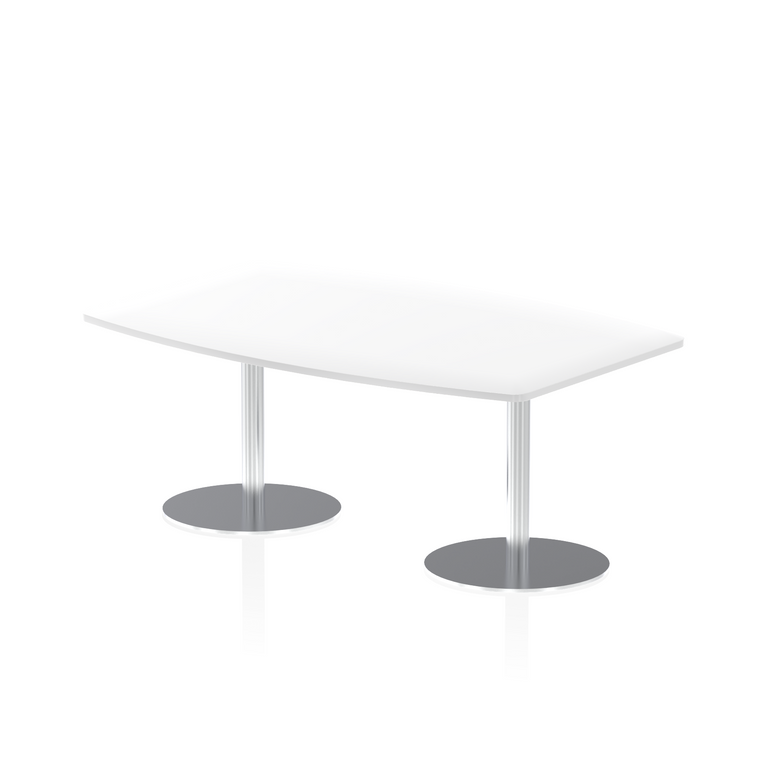 Italia High Gloss Boardroom Table Silver Leg
