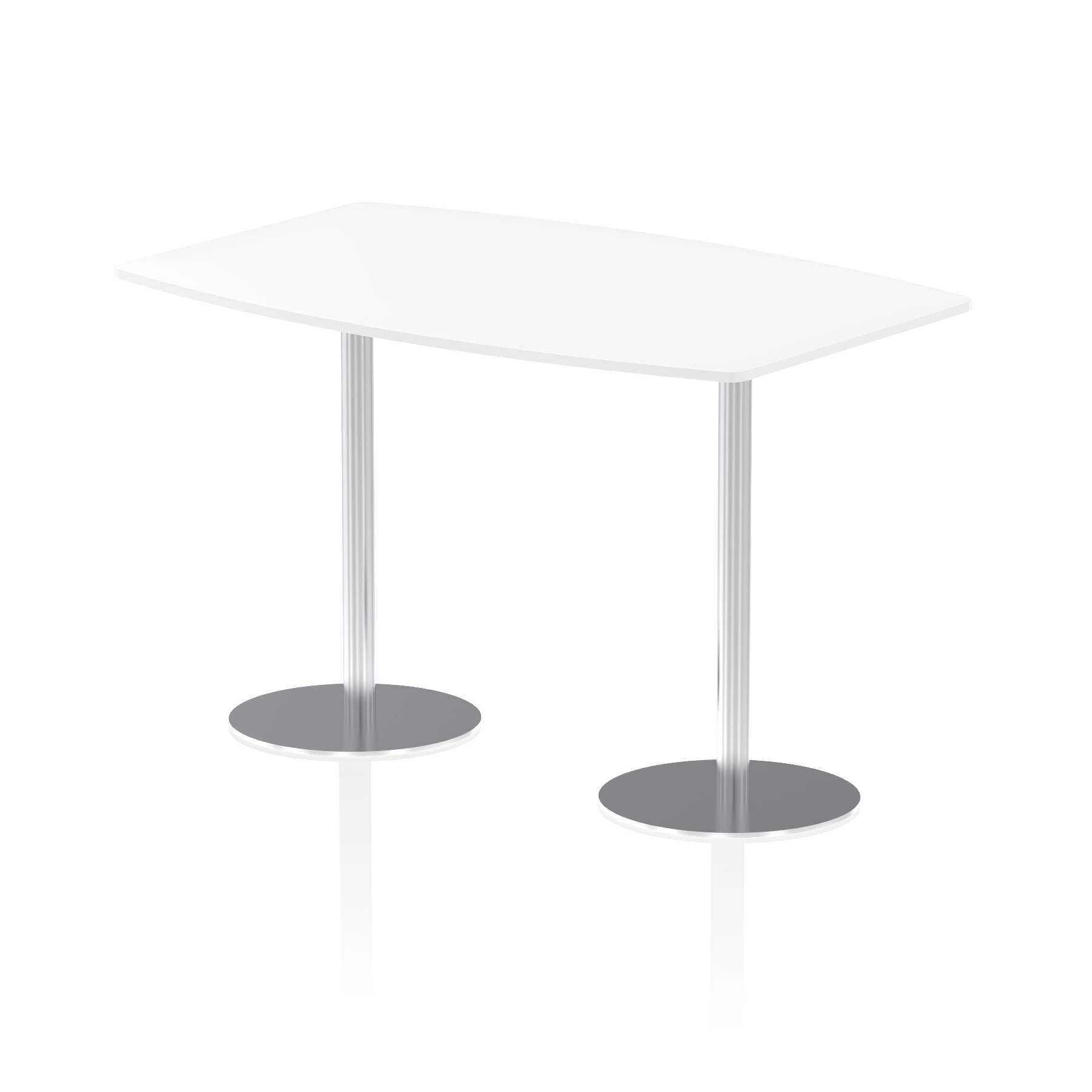 Italia High Gloss Boardroom Table Silver Leg