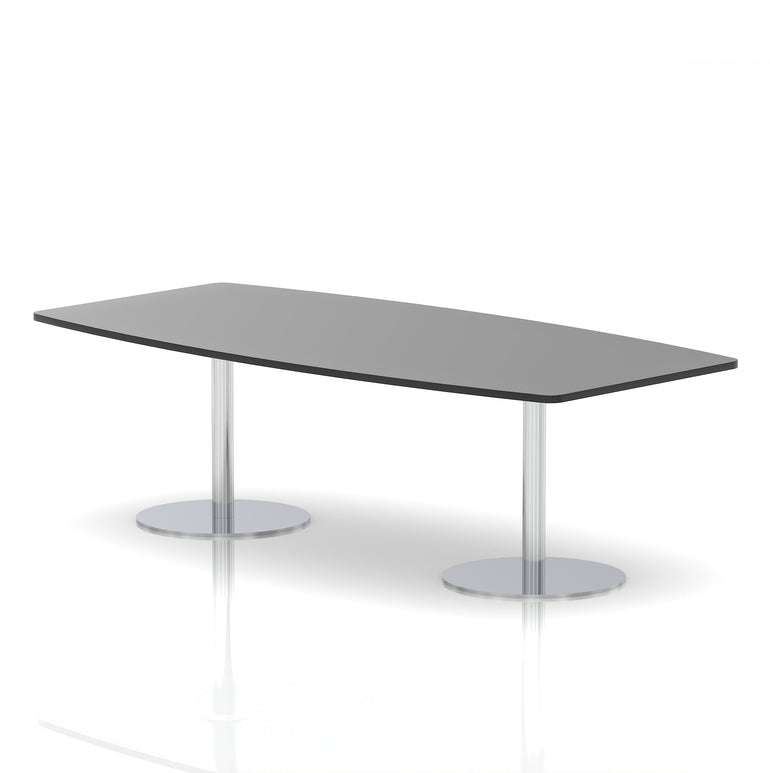 Italia High Gloss Boardroom Table Silver Leg