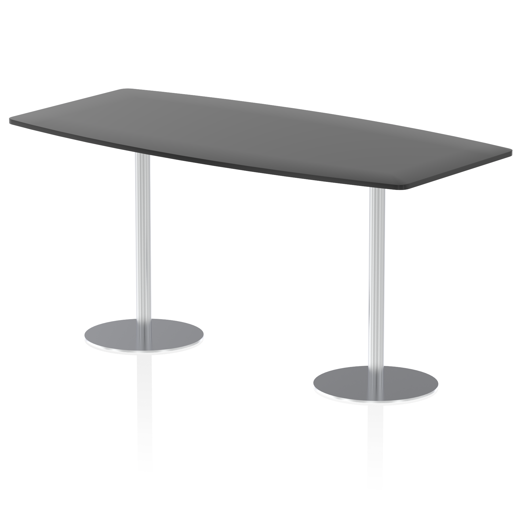 Italia High Gloss Boardroom Table Silver Leg