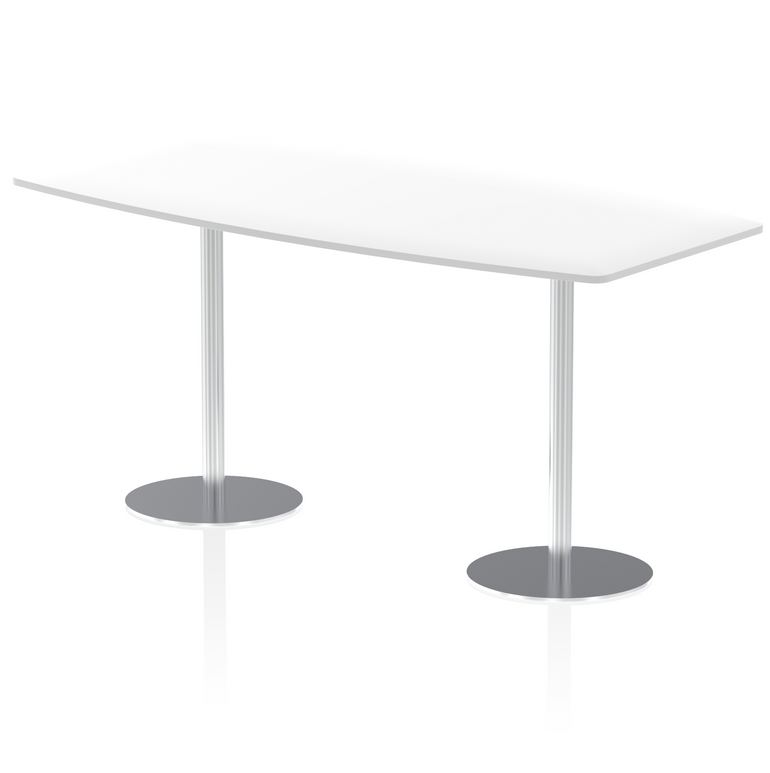 Italia High Gloss Boardroom Table Silver Leg