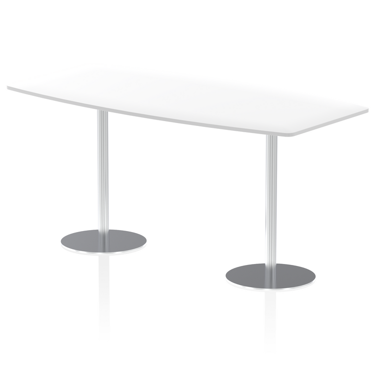 Italia High Gloss Boardroom Table Silver Leg