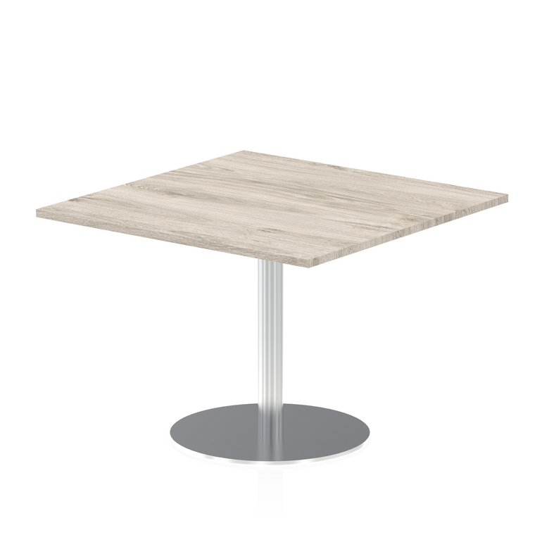 Italia Square Poseur Table Silver Leg