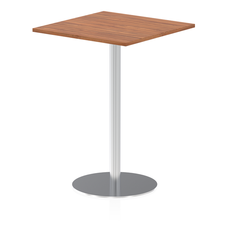 Italia Square Poseur Table Silver Leg