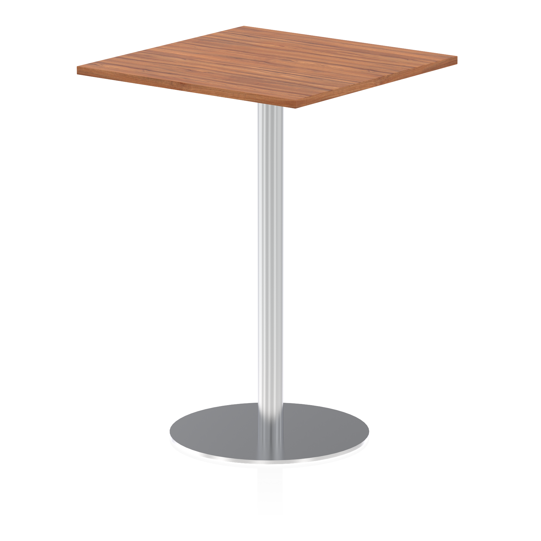 Italia Square Poseur Table Silver Leg