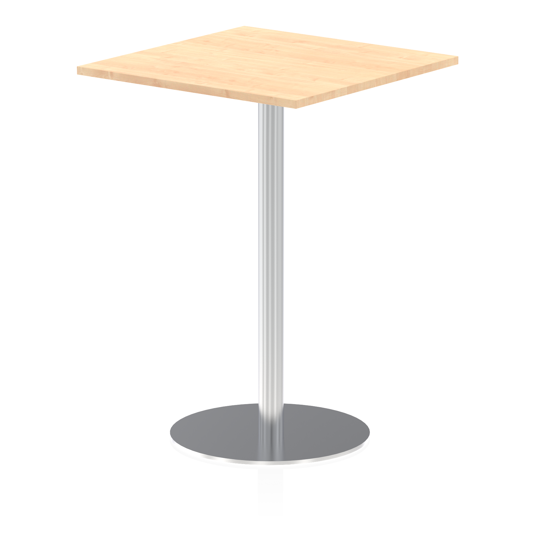 Italia Square Poseur Table Silver Leg