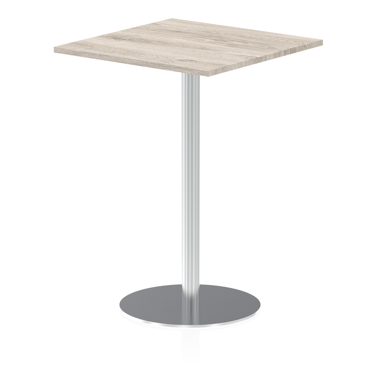 Italia Square Poseur Table Silver Leg