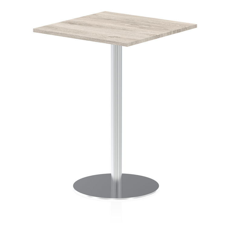 Italia Square Poseur Table Silver Leg