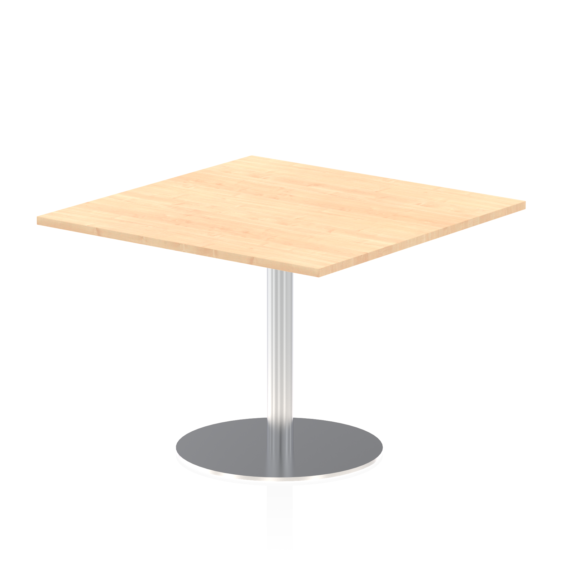 Italia Square Poseur Table Silver Leg