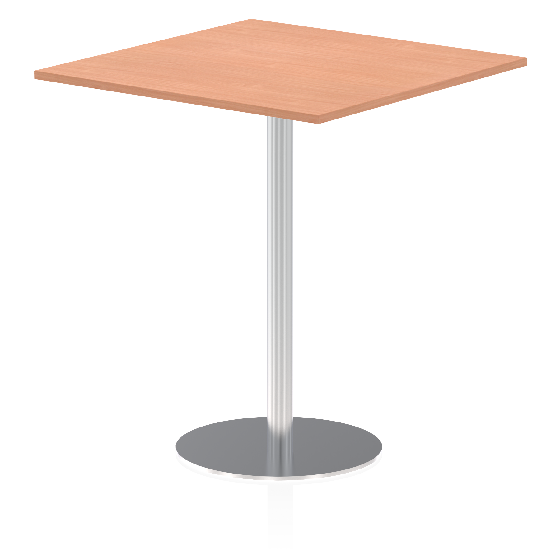 Italia Square Poseur Table Silver Leg