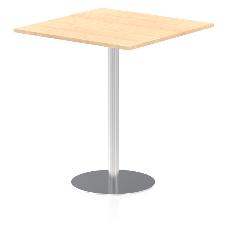 Italia Square Poseur Table Silver Leg