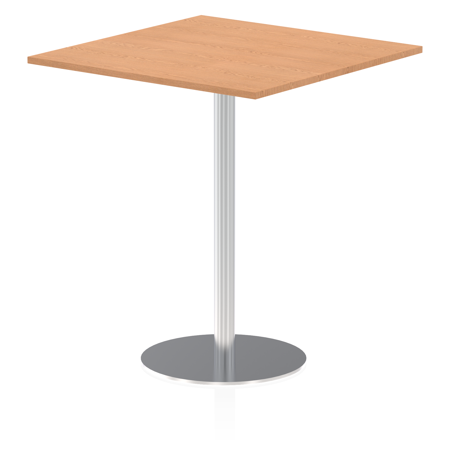 Italia Square Poseur Table Silver Leg