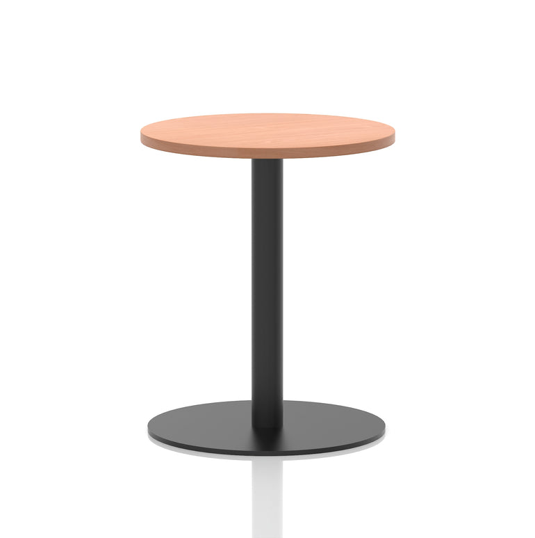Italia Round Poseur Table Black Leg