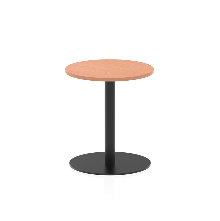 Italia Round Poseur Table Black Leg