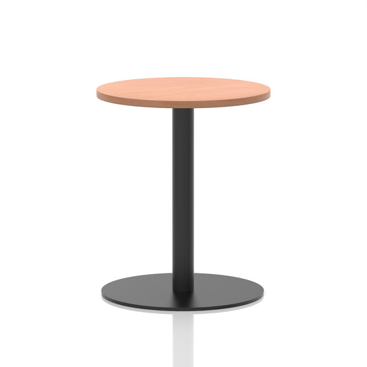 Italia Round Poseur Table Black Leg