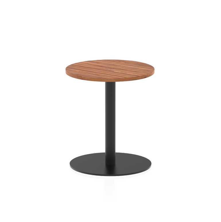 Italia Round Poseur Table Black Leg