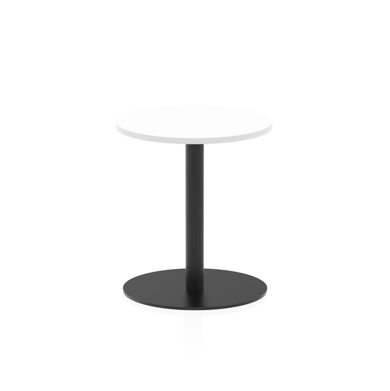 Italia Round Poseur Table Black Leg