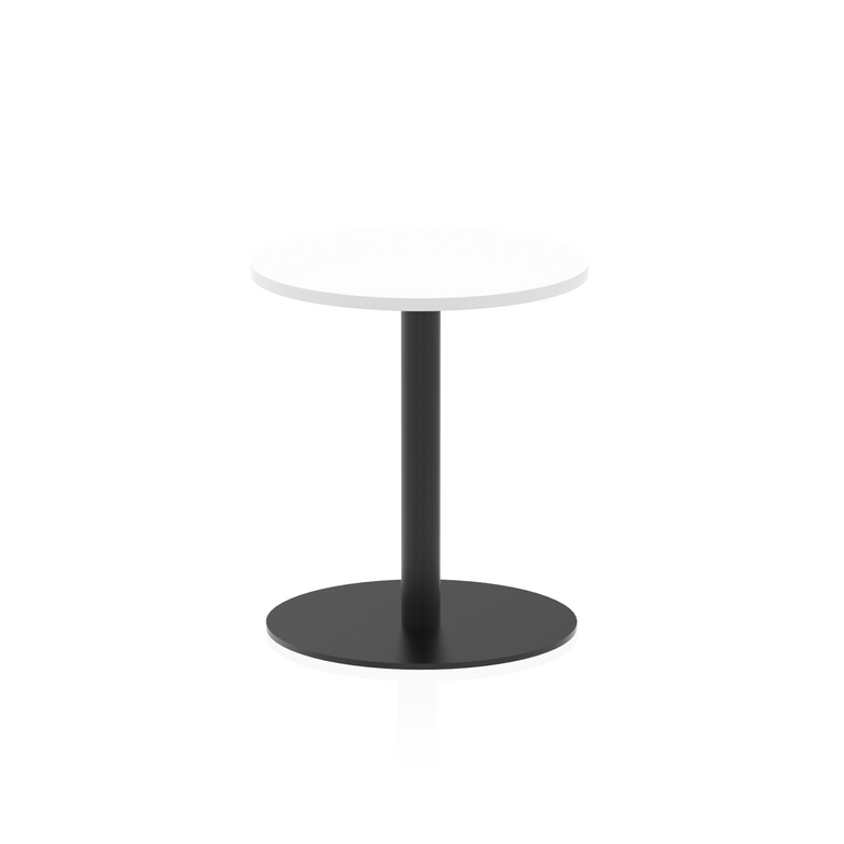 Italia Round Poseur Table Black Leg